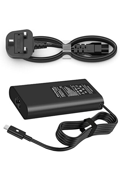 GENERAL شاحن USB-C بقوة 65 واط لأجهزة DELL XPS 13 و15 و12 و9365 و9350 و9360 و...