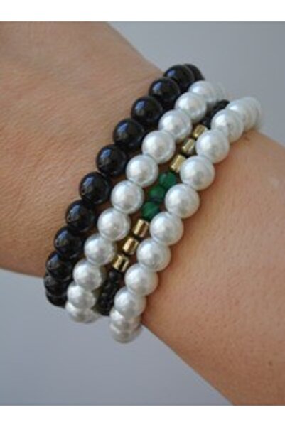 Stoneage Malahi̇t Hemati̇t Oni̇xs Vei̇nci̇ Bracelet Set - Multicolor -