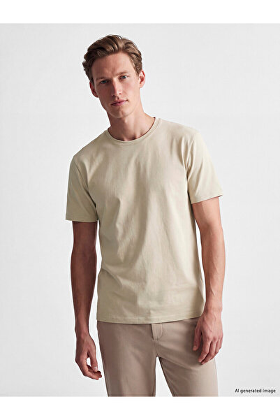 LC Waikiki Rmz Gi̇yi̇m Farkiyla Zero Roba Collar Men's T-Shirt