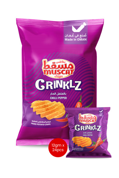Generic Brand Muscat Chips Crinklz Chilli Pepper 24X12Gm