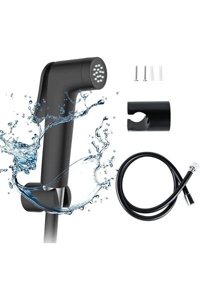 JOMOO Shattaf, Black Handheld Bidet Sprayer for Toilet with 1.2m Stainless St...