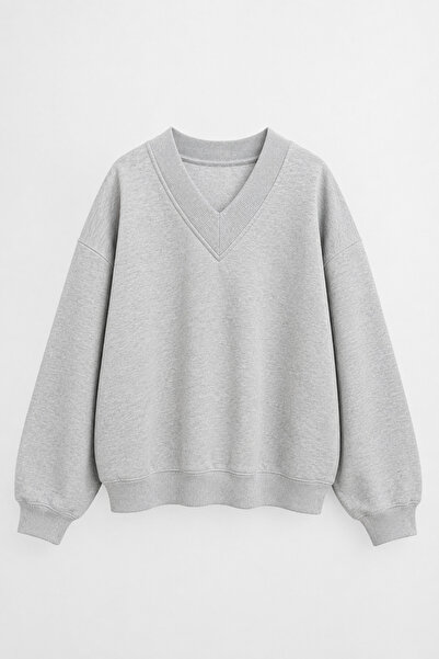 Agolady Women's v-neck oversize sweatshirt