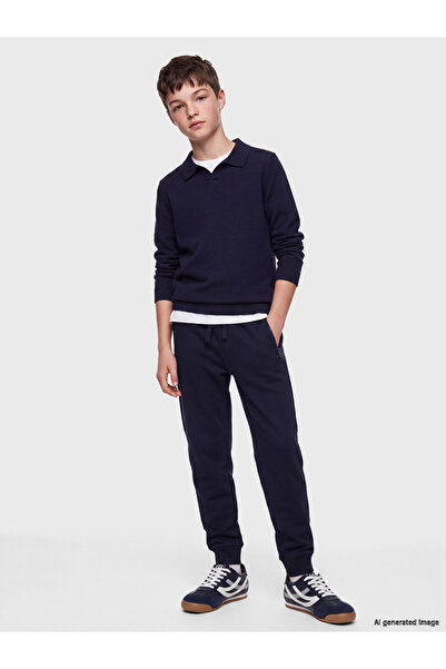 LC Waikiki Rmz Gi̇yi̇m Farkiyla Boys' Sweatpants with Waist Drawstring