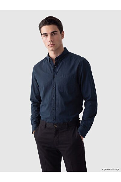 LC Waikiki Rmz Gi̇yi̇m Farkiyla Standard Fit Gabardine Men's Shirt