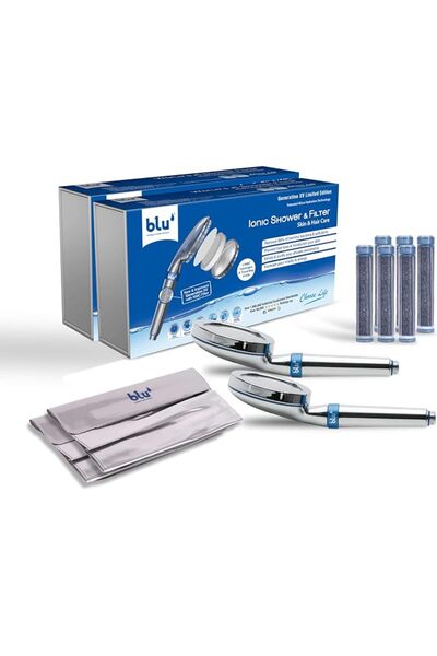 Blu Intelligent Health Solutions blu Ionic Shower Head and Shower Filter - Ha...