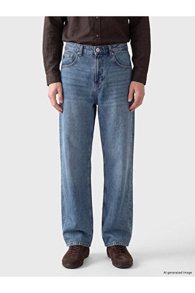 LC Waikiki Trendlucky 710 Loose Fit Men's Jean Pants with Difference in Color