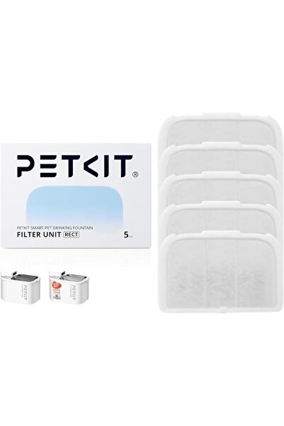 Petkit وحدة فلتر مستطيلة لـ EVERSWEET MAX، نافورة مياه لاسلكية، عبوة من 5 قطع