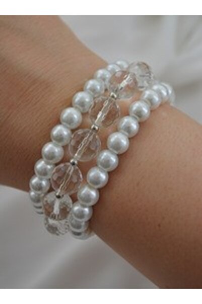 Stoneage Crystal Quartz Veince Bracelet Set - Multicolor