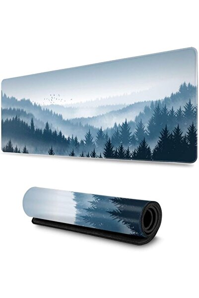 YISHOW Forest Blue Mountains Gaming Mouse Pad XL, Extended Large Mouse Mat De...
