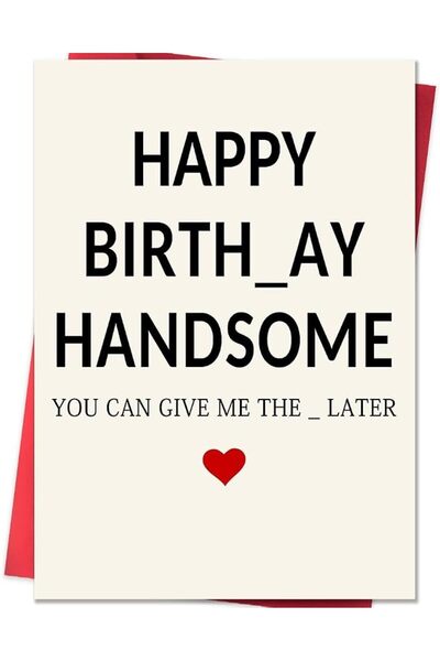 AQUAFALCON Funny Birthday Card Gifts for Men Him, Boyfriend Card Gifts for Bd...
