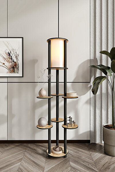 Supply Home Volante Mese Rafli Lambader 140 cm MDF Yuvarlak Rafli Dekoratif M...