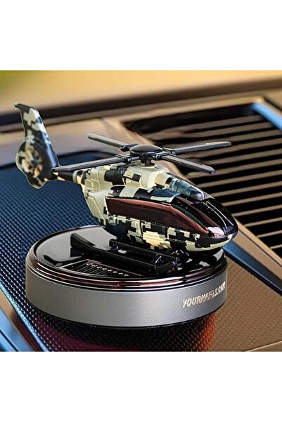 Generic معطر هواء للسيارة يعمل بالطاقة الشمسية على شكل طائرة هليكوبتر مع مروح...