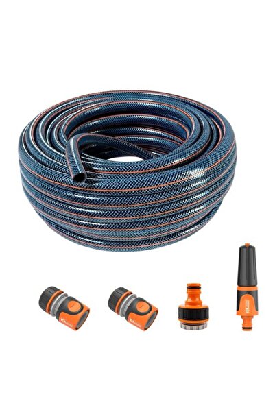 Solplant Furtun de gradina, 4 straturi, 1/2", 50 m, cuple, adaptor, duza stro...