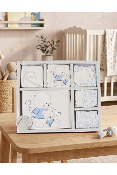 MiniKids Set 10 piese, nou nascut, urs-stele blue