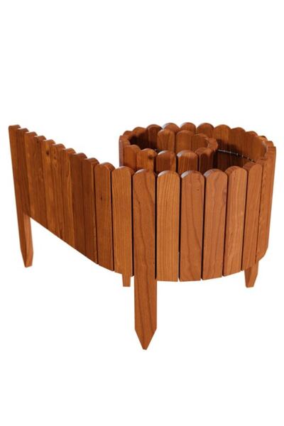 Solplant Gard de gradina decorativ din lemn, maro, 200x30 cm