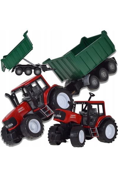 Skleplolki Tractor agricol de jucărie cu remorcă basculantă