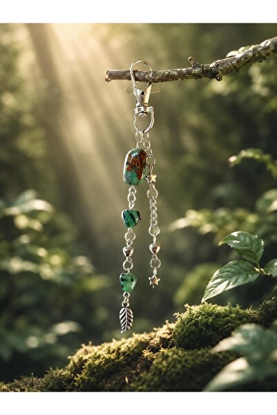 Gül İn Akademi MOSSY CHARM | Doğal Taş El Yapımı Çanta Charmı