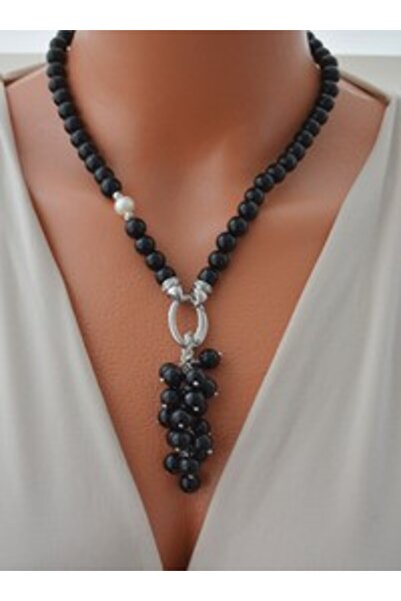 Stoneage Onyx Stone Design Necklace - Multi-Colored -