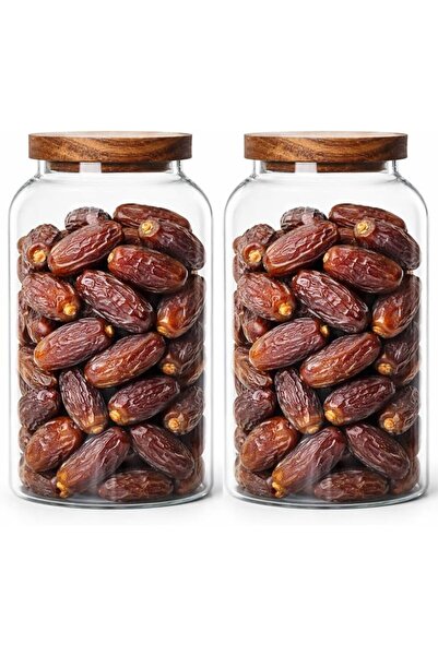 Jorunb Glass Storage Jars Set of 3 Small Glass Storage Jars with Airtight Lid...