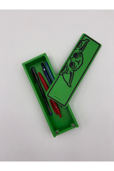 printecs.co Star Wars Baby Yoda Design Green Magnetic Pencil Case