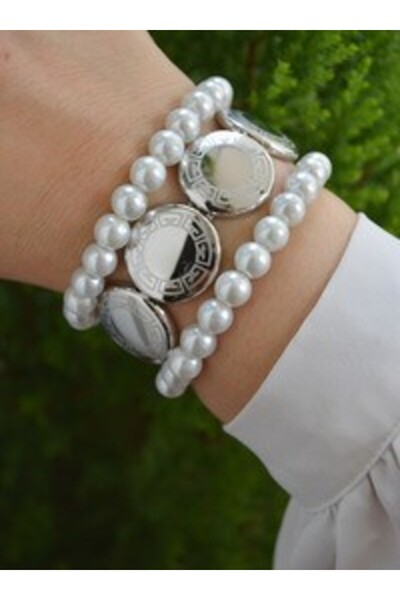Stoneage Pearl Bracelet Set - Multi-Colored