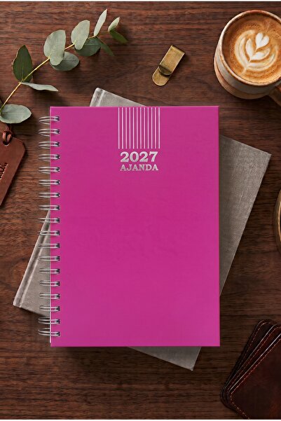 EKM مفكرة يومية حلزونية متوسطة الحجم 2027 مسطرة 17x24