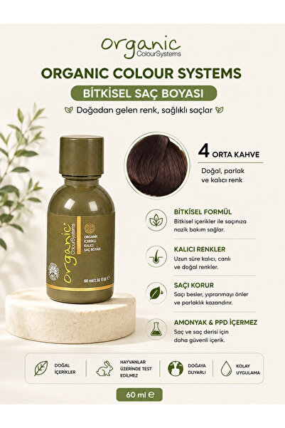Organic Colour Systems Beyaz Saçları Kapatmak İçin Özel Olarak Geliştirilen 4...