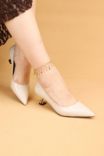 Nilsa Shoes Γυναικεία παπούτσια βραδινής φόρεμα με χαμηλό τακούνι Krok, ψηλοτ...