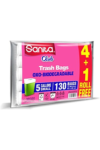 Sanita Club Trash Bags 5 Gallons 130 Bags