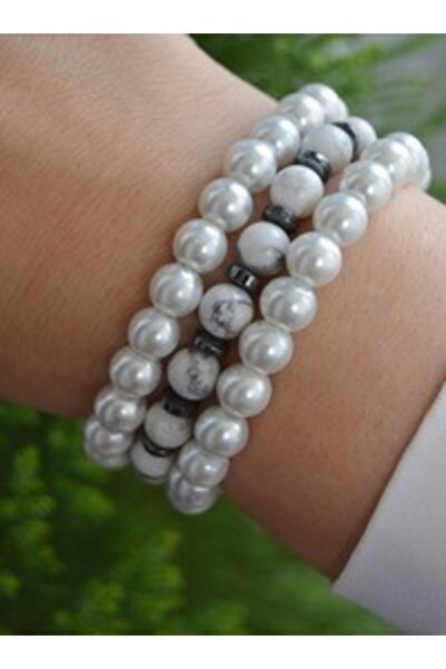 Stoneage Hematite Havli̇t Vei̇nci̇ Bracelet Set - Multi-Colored