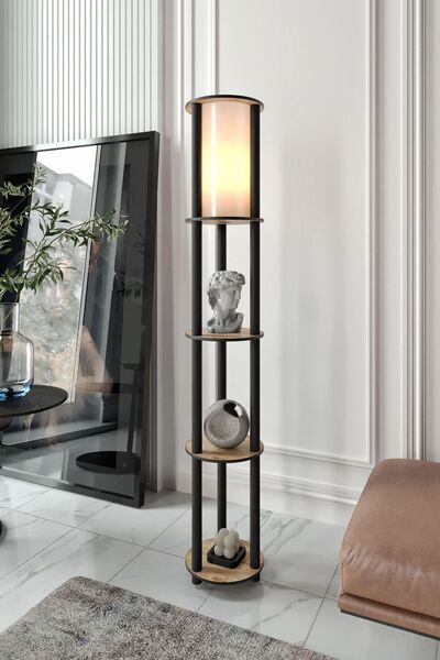 Supply Home Pine Safir Mese Rafli Lambader 143 cm MDF Dekoratif Modern Kose L...