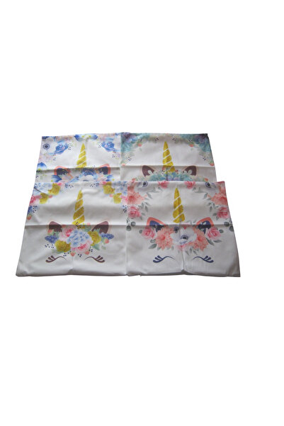 Generic Brand Set 4 fete de perna cu model floral, 46 x 44 cm, textil, multic...
