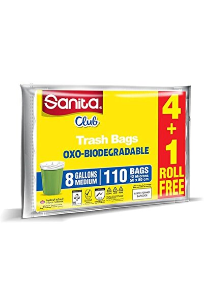 Sanita Club أكياس قمامة سعة 8 جالون، 110 كيس