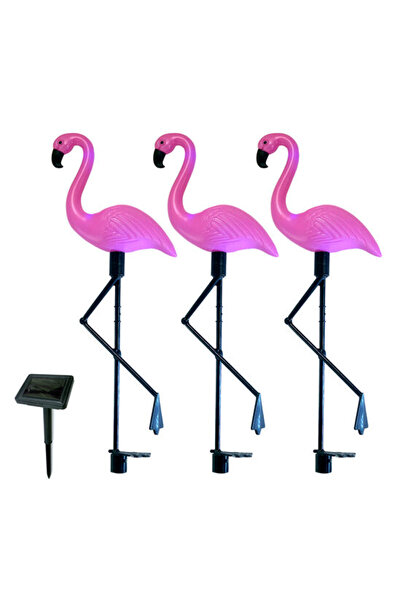 Solplant Lampa solara pentru gradina, 3 flamingo, 18x6x52 cm,