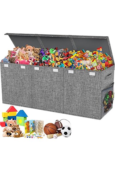 BOOMBOOMBOOM Extra Large Toy Box Chest with Lids,Collapsible Kids Toy Storage...