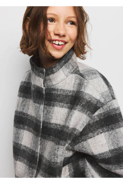 MANGO Kids Kareli kumaş bomber ceket