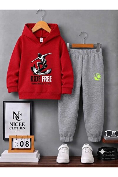 NC Nicee Clothes Children's Tracksuit Unisex (Kay Kay Ride Free Printed Winte...