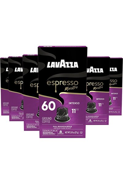 LavAzza Medium Dark Roast Arabica & Rugged Espresso Intense Aluminum Capsules...