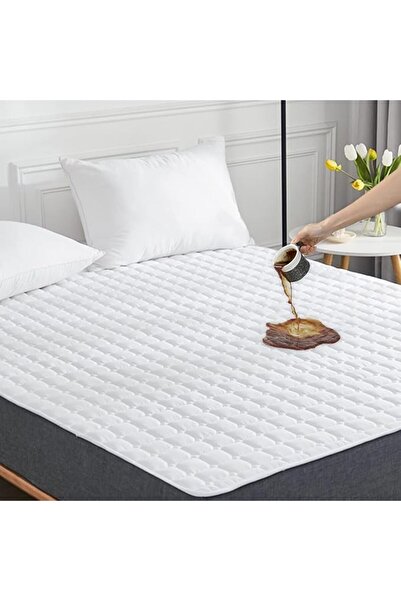 Chenille Kraft غطاء مرتبة مبطن مقاوم للماء مقاس كوين - 160×200 سم، ناعم، قابل...
