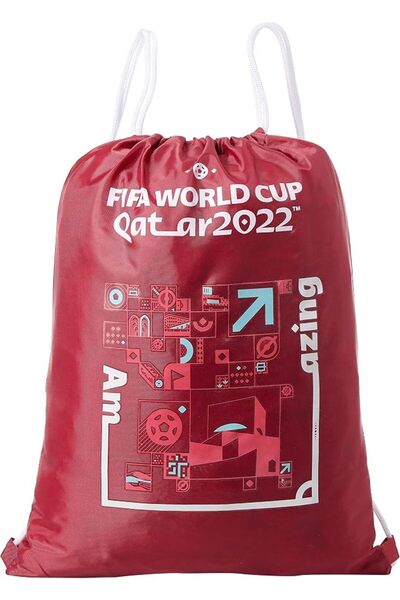FIFA حقيبة رياضية برباط مطبوع عليها رسومات كأس العالم قطر 2022، حقيبة رياضية ...