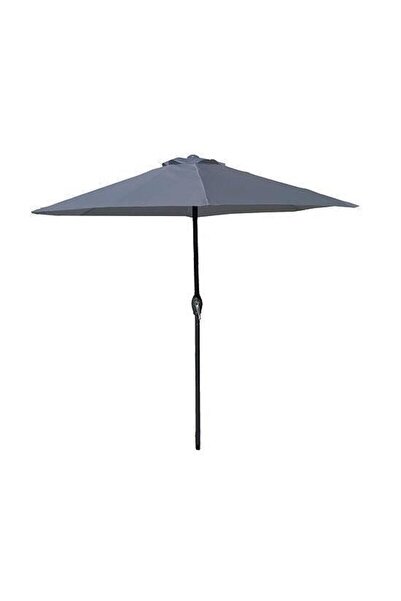 Solplant Umbrela plaja, cu manivela, gri antracit, 230 cm, Zoe