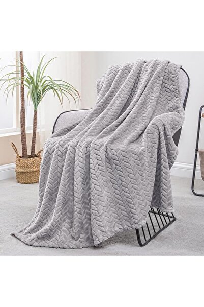 Exclusivo Mezcla Fleece Throw Blanket for Couch, 50x70 Inches Soft Cozy Jacqu...