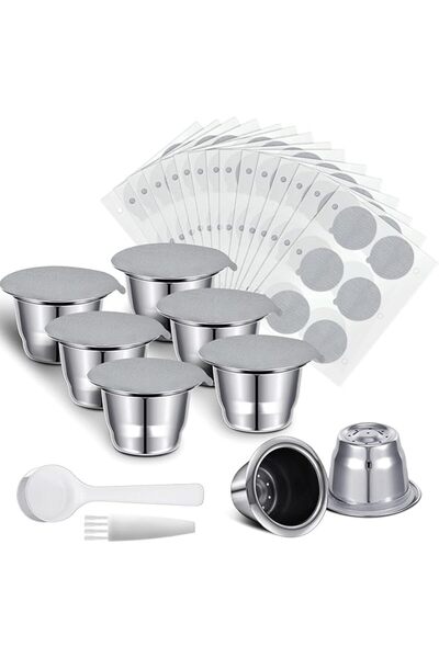 Didaey Reusable Espresso Capsules Stainless Steel Refillable Coffee Pods Reus...