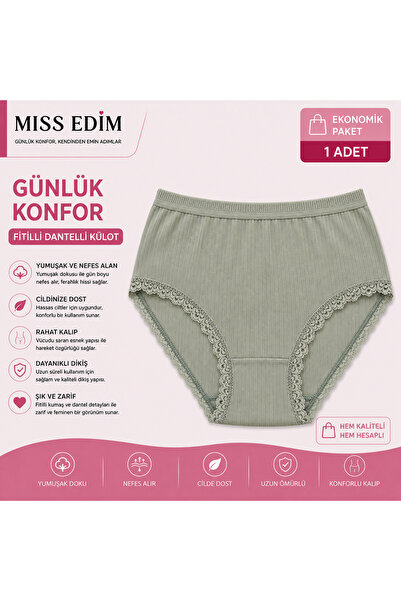 MİSS EDİM Fitilli Dantel Detaylı Külot İç Çamaşırı