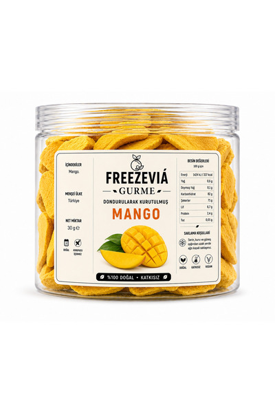 FreezeVia Dondurularak Kurutulmuş Mango 30 gr