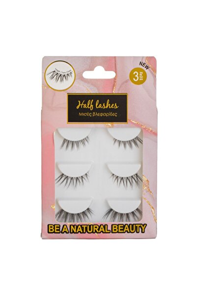 OEM 3 perechi gene false pe jumătate 17-22mm negre - Beauty Look