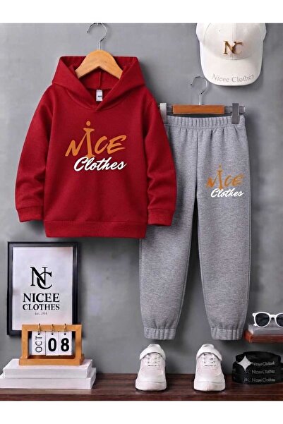 NC Nicee Clothes Children's Tracksuit Set Unisex (Orange and White Nice Cloth...