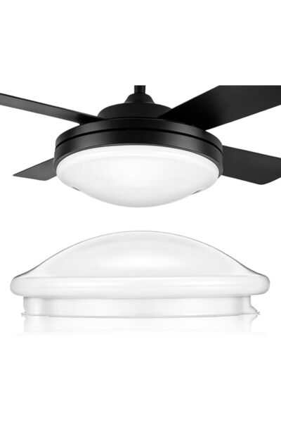 Baluue Acrylic Globe Lampshade Ceiling Fan Dome Replacement White Mushroom La...