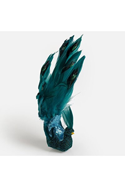 OEM Decorațiune perdea cu păun verde smarald 20cm