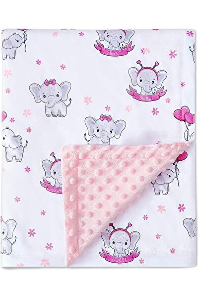 KASTWAVE Super Soft Baby Blanket,Elephant Nursery Minky Blanket, Double Layer...
